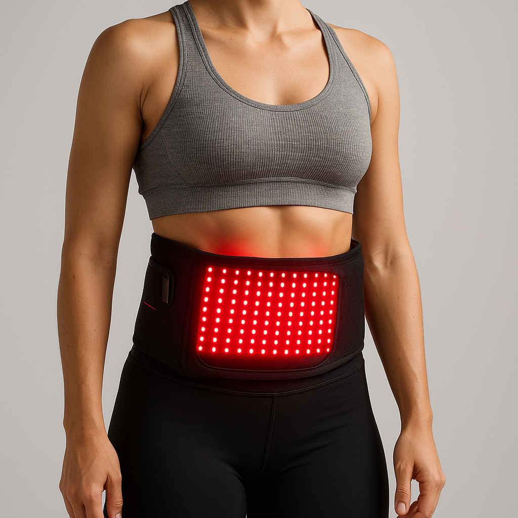 Red light therapy belt designed to support muscle recovery and circulation
