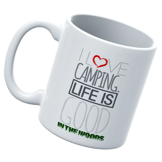 I Love Camping In The Woods White Coffee Mug